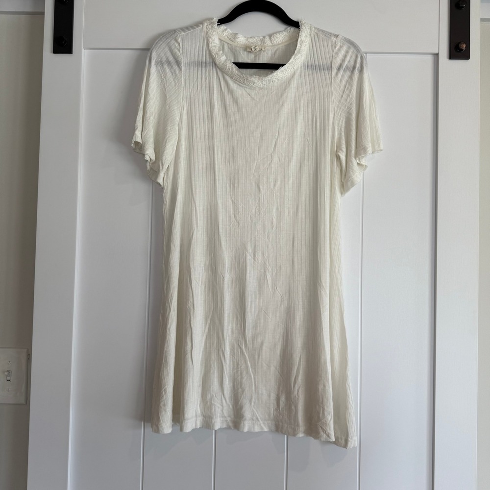 NWOT POL White Ribbed Knit Mini Dress Size Small‎
